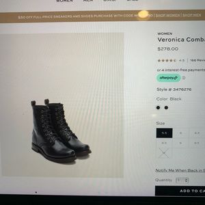 Frye Veronica combat boot
